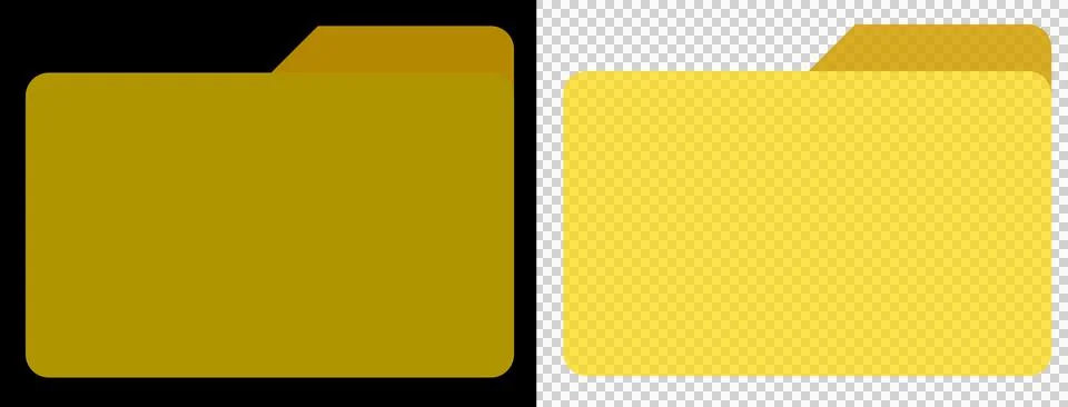  Folder Icon Yellow Flat Design Isolated Stock Illustration