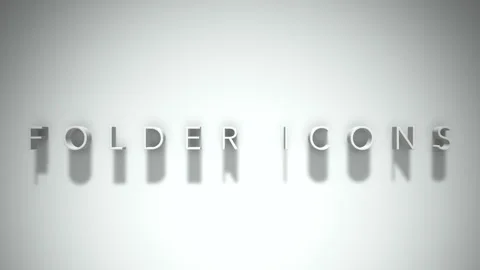 Folder icons 3D title animation white text on a white background 動画素材 299647989