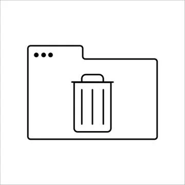 Folder icons with different files on white background. Vector illustration Stock Illustration