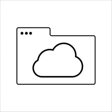 Folder icons with different files on white background. Vector illustration Stock Illustration