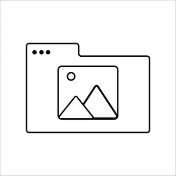 Folder icons with different files on white background. Vector illustration Illustrazione stock