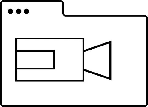 Folder icons with different files on white background. Vector illustration Stock Illustration