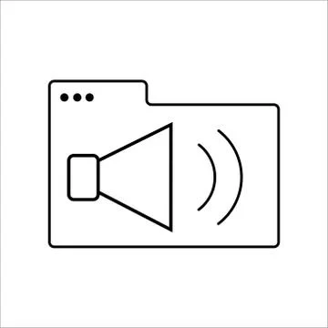 Folder icons with different files on white background. Vector illustration Stock Illustration