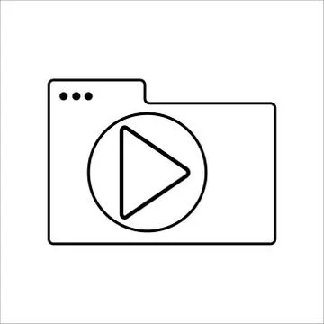 Folder icons with different files on white background. Vector illustration Stock Illustration