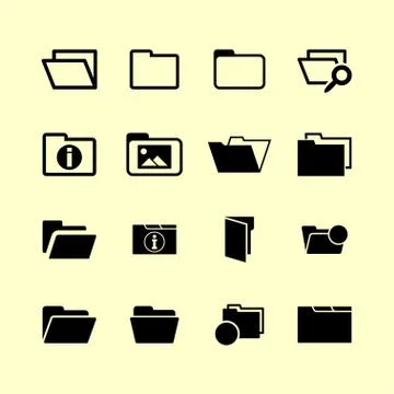 Folder icons Stock Illustration