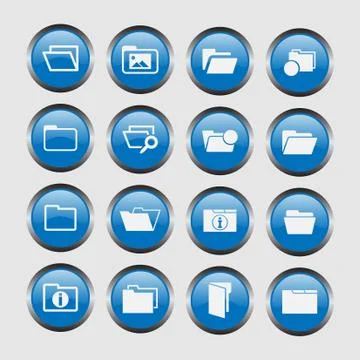 Folder icons Stock Illustration