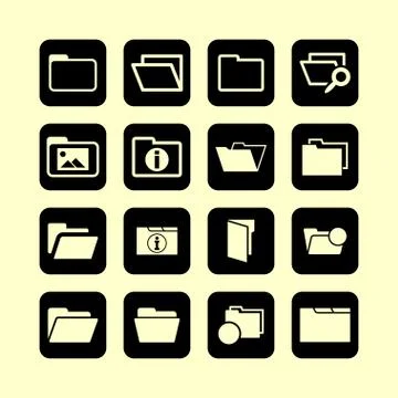 Folder icons Stock Illustration