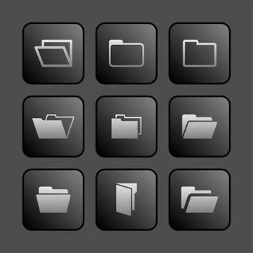 Folder icons Stock Illustration