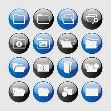 Folder icons Stock Illustration