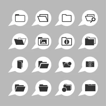 Folder icons Stock Illustration