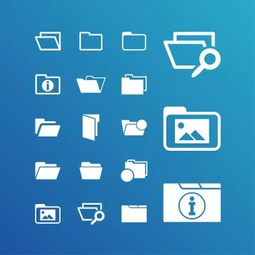Folder icons Stock Illustration