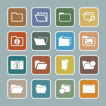 Folder icons Stock Illustration