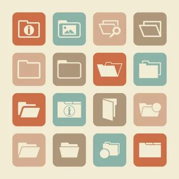 Folder icons Stock Illustration