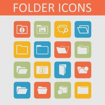 Folder icons Stock Illustration