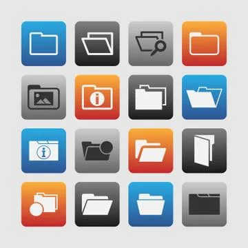 Folder icons Stock Illustration