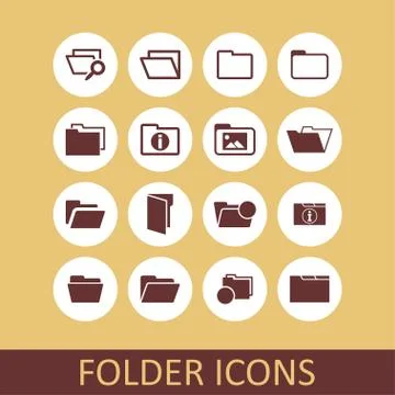 Folder icons Stock Illustration