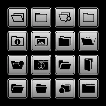 Folder icons Stock Illustration