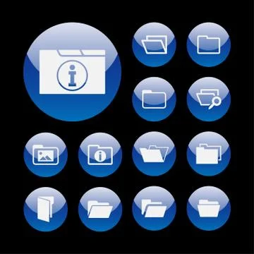 Folder icons Stock Illustration