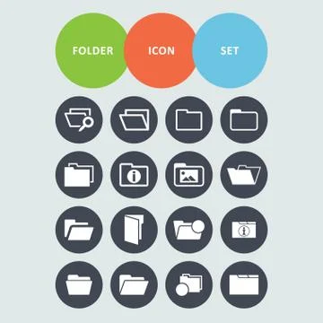 Folder icons Stock Illustration