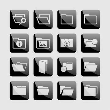 Folder icons Stock Illustration