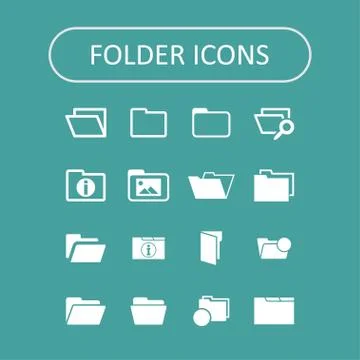 Folder icons Stock Illustration