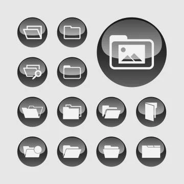 Folder icons Stock Illustration