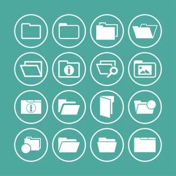 Folder icons Stock Illustration