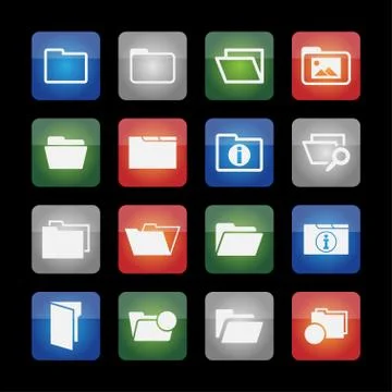 Folder icons Stock Illustration