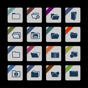 Folder icons Stock Illustration