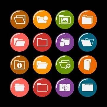 Folder icons Stock Illustration