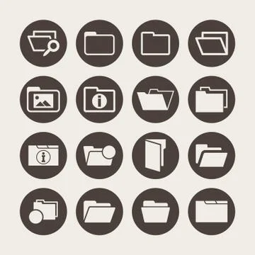 Folder icons Stock Illustration