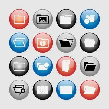 Folder icons Stock Illustration