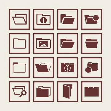Folder icons Stock Illustration