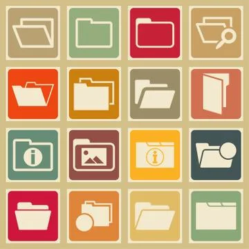 Folder icons Stock Illustration