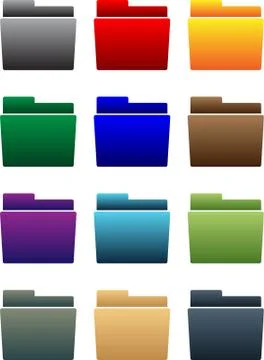 Folder Icons Stock Illustration
