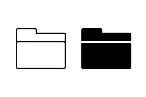 Folder Icons set on white background. Folder and documents Icon. icon archive Stock Illustration