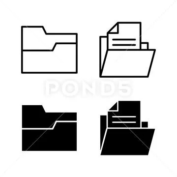 Folder icons vector. folder sign and symbol ~ Clip Art #242378087