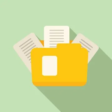 Folder idea icon flat vector. Business solution Stock Illustration