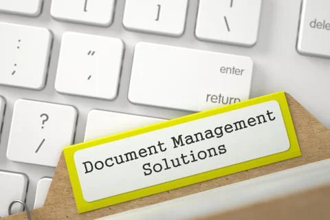 Folder Index with Document Management Solutions Stock Illustration