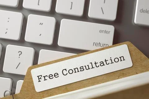 Folder Index Free Consultation. 3D Illustration イラスト素材