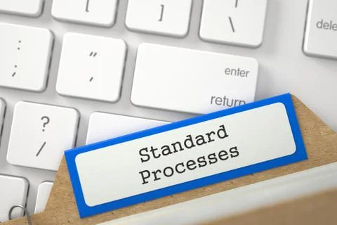 Folder Index with Inscription Standard Processes. 3D Render Stock Illustration