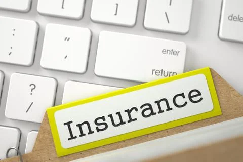Folder Index with Insurance Stock Illustration