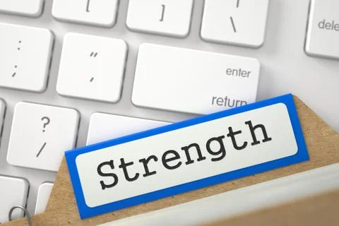 Folder Index with Strength. 3D Render Illustrazione stock