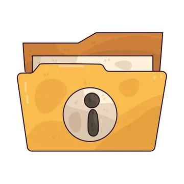 Folder Info illustration Stock-Illustration