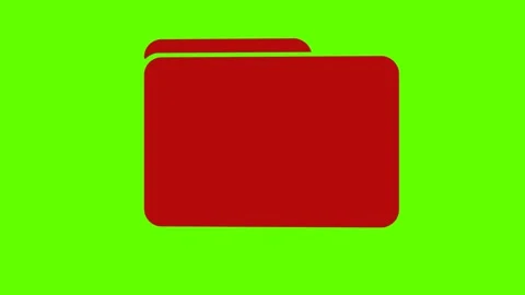 Folder information red set icon 3d illustration rotation 動画素材 278199502