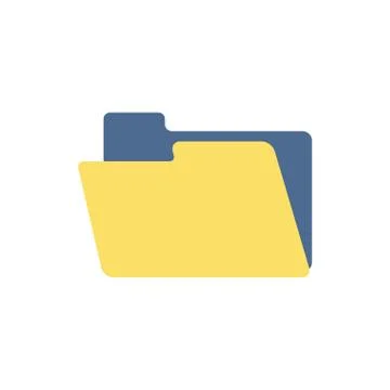 Folder information school education learning flat style Stock Illustration