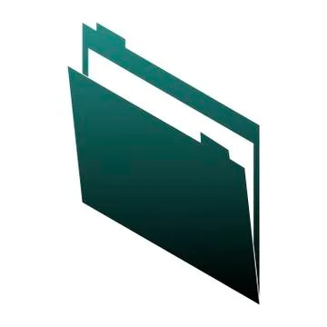 Folder isometric symbol blue lines 库存插图