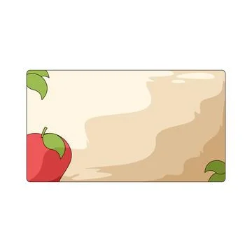 Folder Label with Apple Fruit Design illustration Stock Illustration