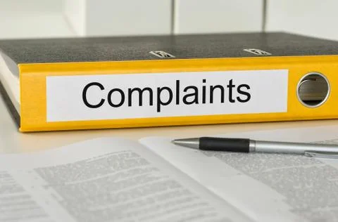 Folder with the label complaints Stock Photos