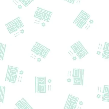 Folder laptop glyph seamless pattern sign Illustrazione stock